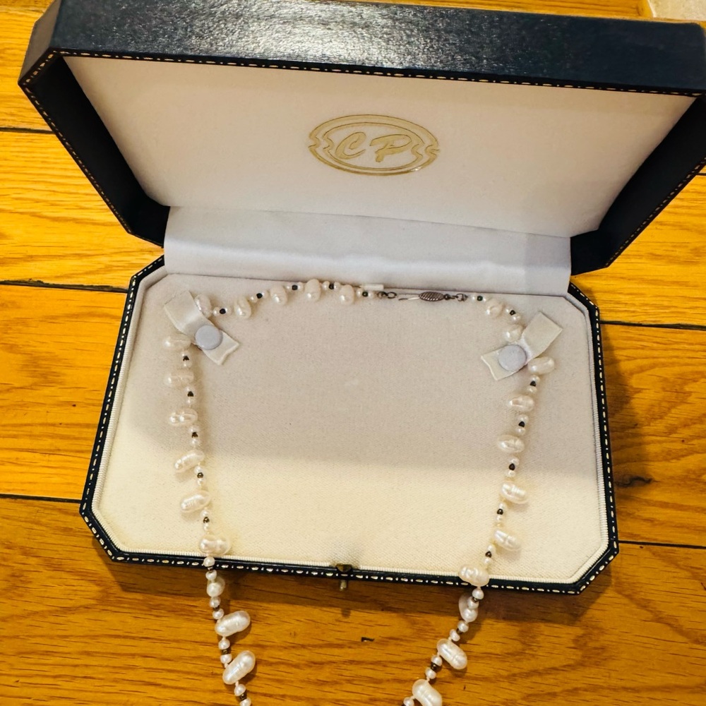 Elegant Pearl Necklace in White